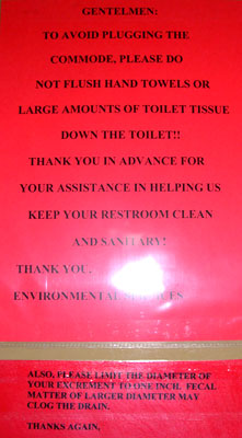 (Toilet Notice)
